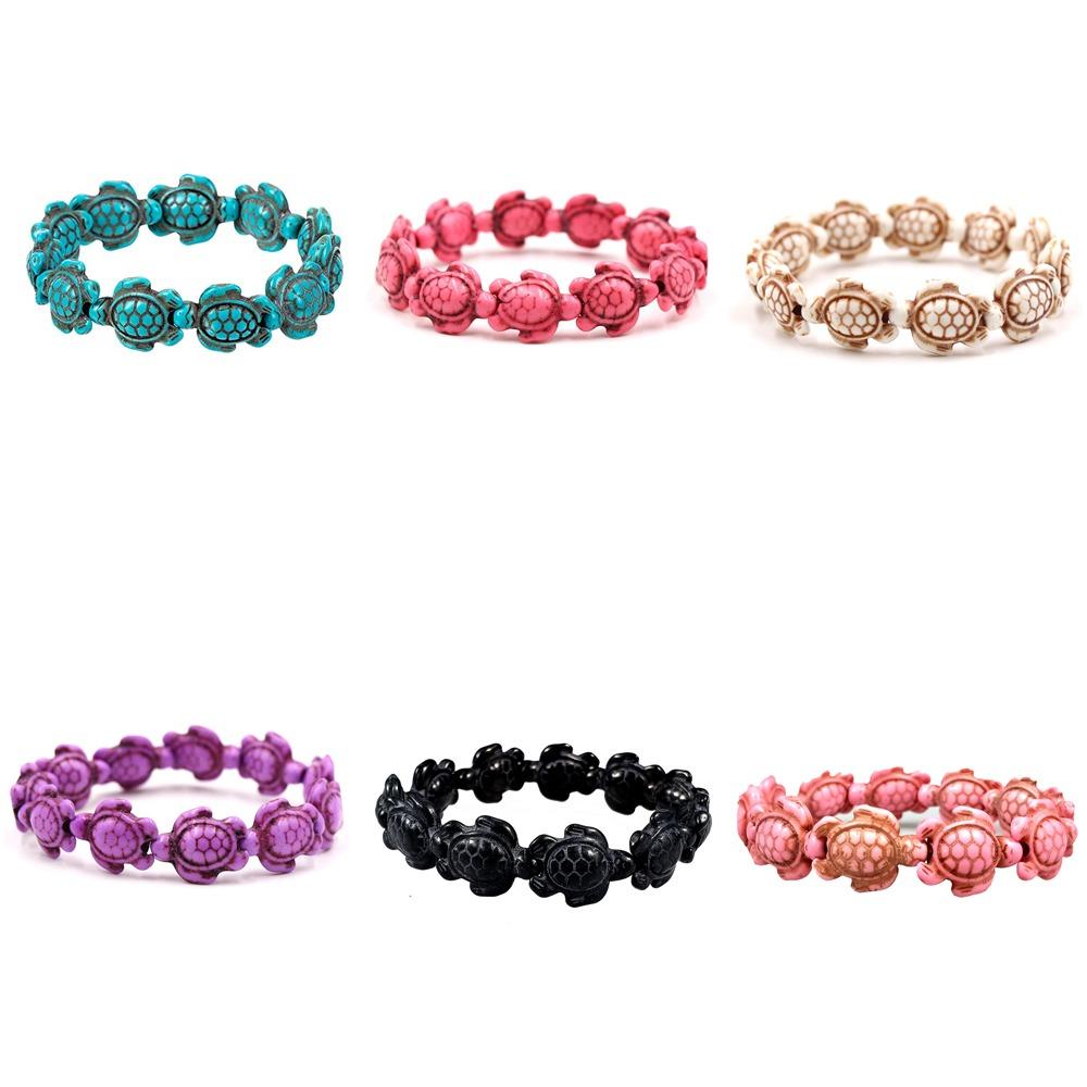 Hand String Blue Turquoise Turtle Bracelet Bohemian Turtle Bracelet Chain  Girls