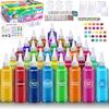 Набор для окрашивания Tie Dye для детей и взрослых, 32 цвета, бутылочки по 80 мл, Наборы для окрашивания Tie Dye, Набор Tyedyedye, Подарки для девочек и мальчиков, Мероприятия для больших групп, Ручная работа, Вечеринка