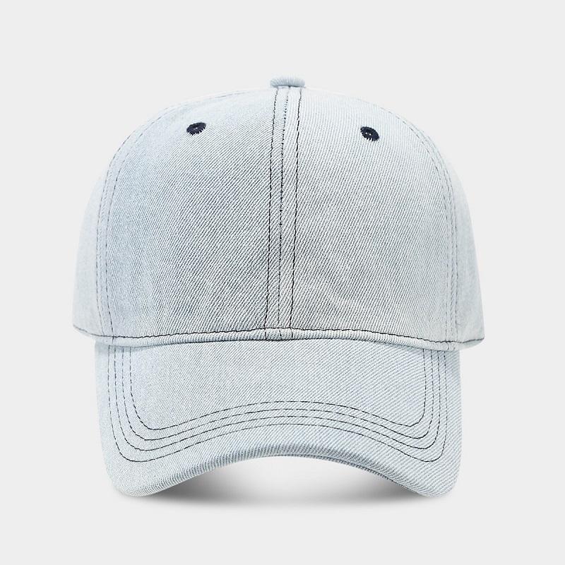 Модная корейская однотонная джинсовая бейсболка для женщин и мужчин, Snapback, уличный козырек от солнца, повседневная хип-хоп кепка с отверстием для хвоста, регулируемая