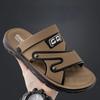 Men's Sandals  New Leather Thick Sole Beach Summer Outdoor Wear  Waterproof No-Slip Slippers
