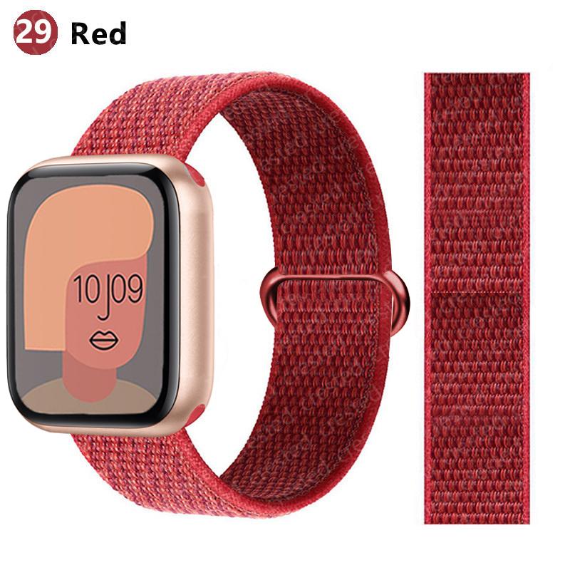 2 шт. Ремешки Для Apple Watch Band 44 мм 40 мм 45 мм 46 мм 42 мм 49 мм 41 мм Нейлоновый петлевой браслет iwatch Серия 10 9 8 7 6 5 3 se ultra 2