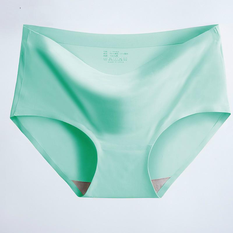 Women's Fashion Seamless Elastic Underwear Breathable Quick-Dry Ice Silk Panties Briefs Comfy High Quality