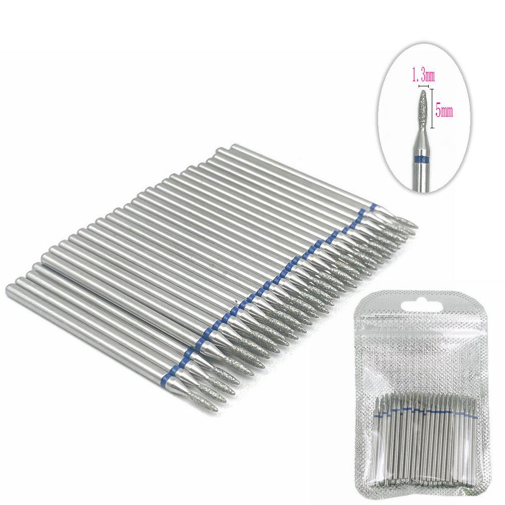 50 шт./упак. алмазные шлифовальные боры для ногтей, сверла для стоматологической алмазной полировки, полировщик для ногтей, фрезы, сверла