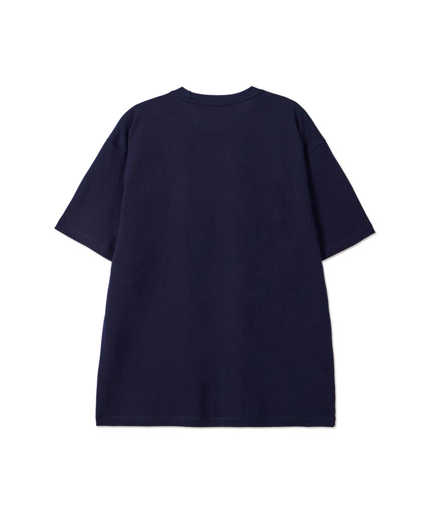BY.L Spin Logo Short Sleeve T-Shirt Navy