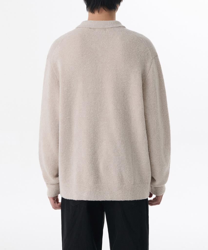 MUSINSA STANDARD Boucle Collared Knit [Oatmeal]