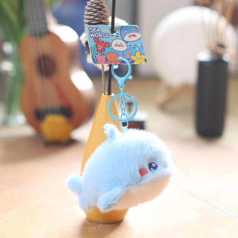 Cute Cute Marine Animal Jellyfish Pendant Plush Toy Doll Crab Lobster Keychain Bag Hanging Decoration