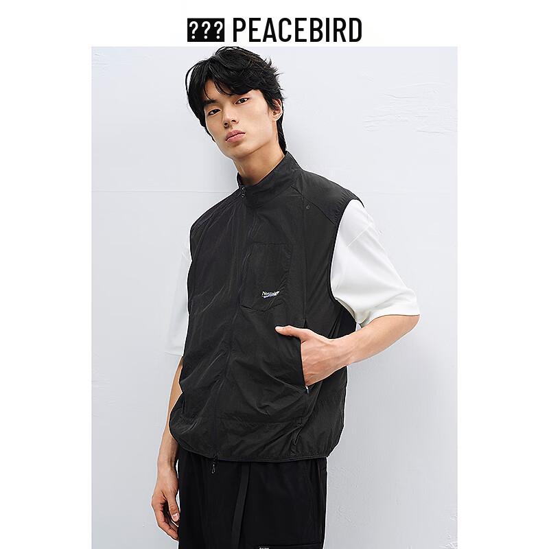 Мужская куртка-жилет PEACEBIRD с воротником-стойкой, для улицы, комбинированная