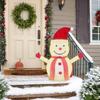 Christmas Lighted Snowman Decoration Collapsible White Snowman with Built-in LED Lights Battery Operated Light-Up Christmas Decoration for Porch Yard