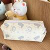 Simple Cute Cartoon Cat Pattern Pencil Case Portable Stationery Organizer Pouch Kawaii Girls School Supplies Makeup Storage Bag