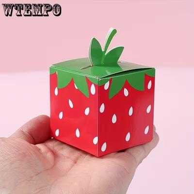 WTEMPO Клубничные 3D подарочные коробки Универсальные коробки для подарочной упаковки Свадьба Клубничная тематическая вечеринка День святого Валентина Вечеринка Принадлежности DIY Складные бумажные коробки