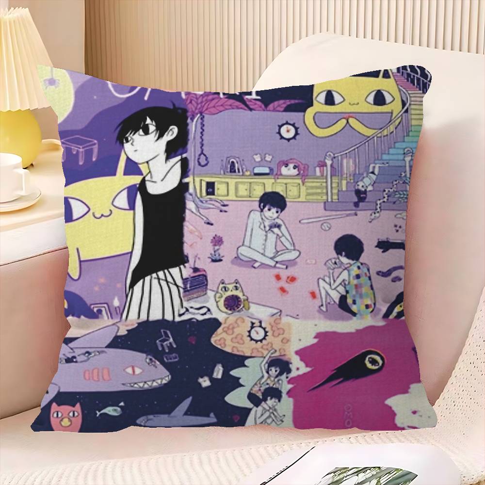 OMORI GAME Подушка Аниме Подушка Диван Кровать Подушка для головы Наволочка Чехол для подушки 45x45 см Мода