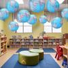 Around The World Hanging Lantern Travel Themed Round Paper Lantern Earth Day Classroom Decoration for Home Earth Theme Party Decor