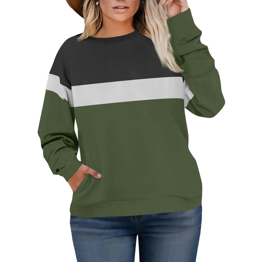 Plus Size Sweatshirt For  Women Oversized Crewneck Long Sleeve Pullover Tops