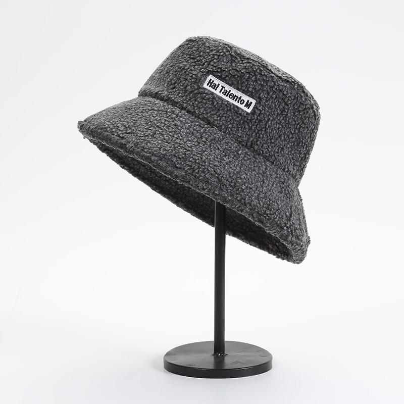 Faux Lambswool Bucket Hat with Ear Flaps for