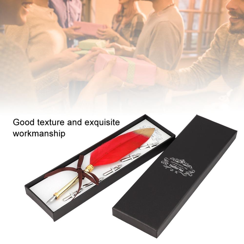 24cm/9.4in Calligraphic Pen Set Metal Quill Pen Set Retro Dip Pen Set For Adults