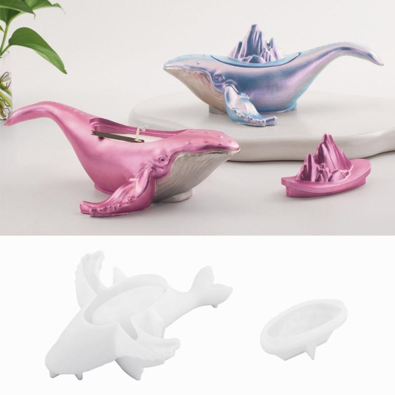 Whale Shaped Silicone Storage Box Mould Efficient Jewelry Sorting and Storing Case Mold Epoxy Resin Organizer Molds