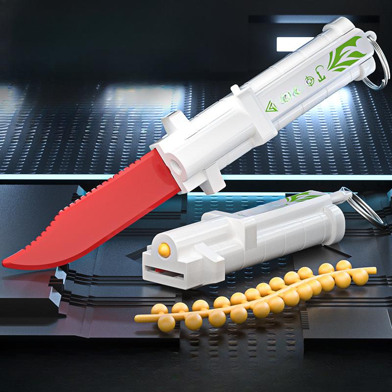3D-печать Гравитация 2 в 1 Маленький игрушечный пистолет-редиска Нож-морковь Мини-модель Игрушка-непоседа для детей и взрослых Игрушки для снятия стресса Пластиковый нож