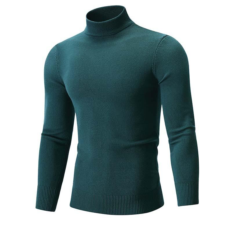 Men S Half Turtleneck Knit Sweater Solid Color Casual Spring Autumn