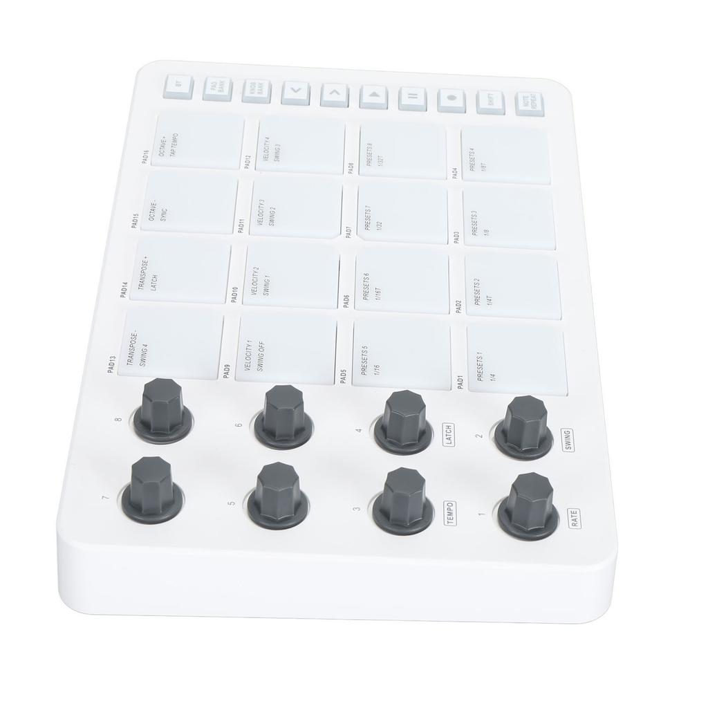 Беспроводной MIDI-контроллер с 16 RGB-пэдами и 8 вращающимися ручками USB Beat Maker Machine для