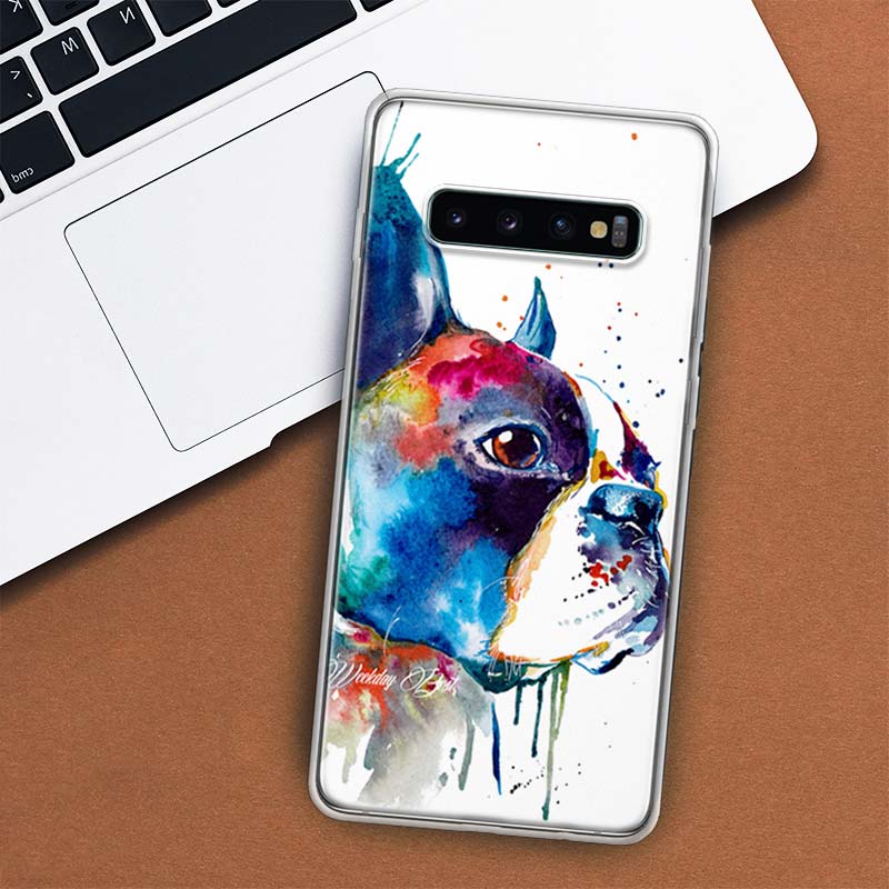 Чехол для телефона с изображением французского бульдога и мопса для Samsung Galaxy S10 Plus S20 FE S21 S22 Ultra S10E S9 S8 + S6 S7 Edge Lite Shell Coque