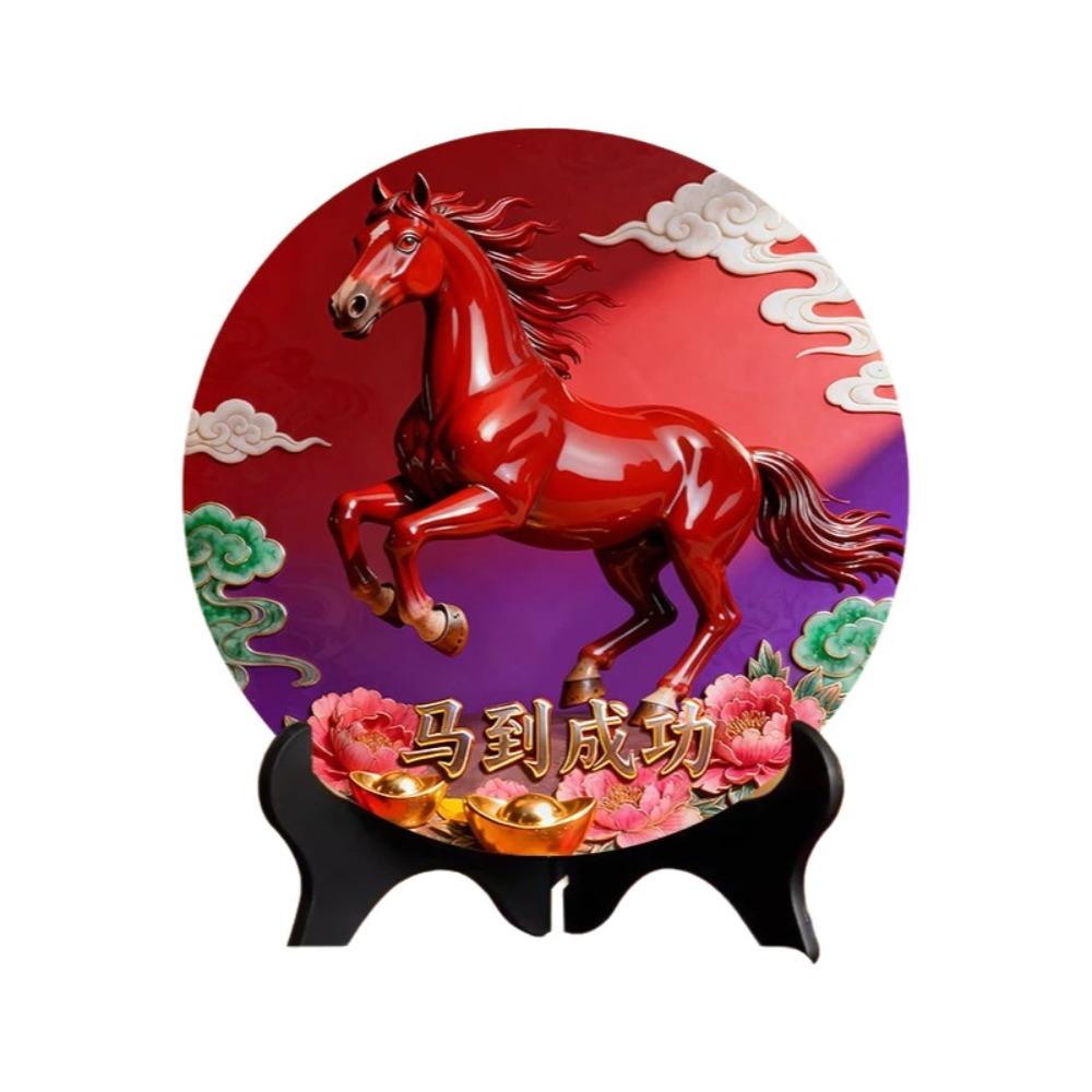 Horse Year Photo Frame Decorations Wooden Desktop Ornament Home Decor Home Decor Ornament Office