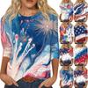 Женская модная повседневная свободная футболка с круглым вырезом и рукавами 3/4 с принтом, женский топ