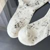Spray Paint Splash Ink Mid Tube Socks Heavy Industry Metal Mid-Calf Socks  For Men Women
