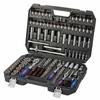 172-Piece Socket Wrench Set, Garage Tool Set with 6.35mm, 9.5mm, and 12.7mm (1/4", 3/8", and 1/2") Drives, Includes Ratchet Wrenches, Ideal Fo