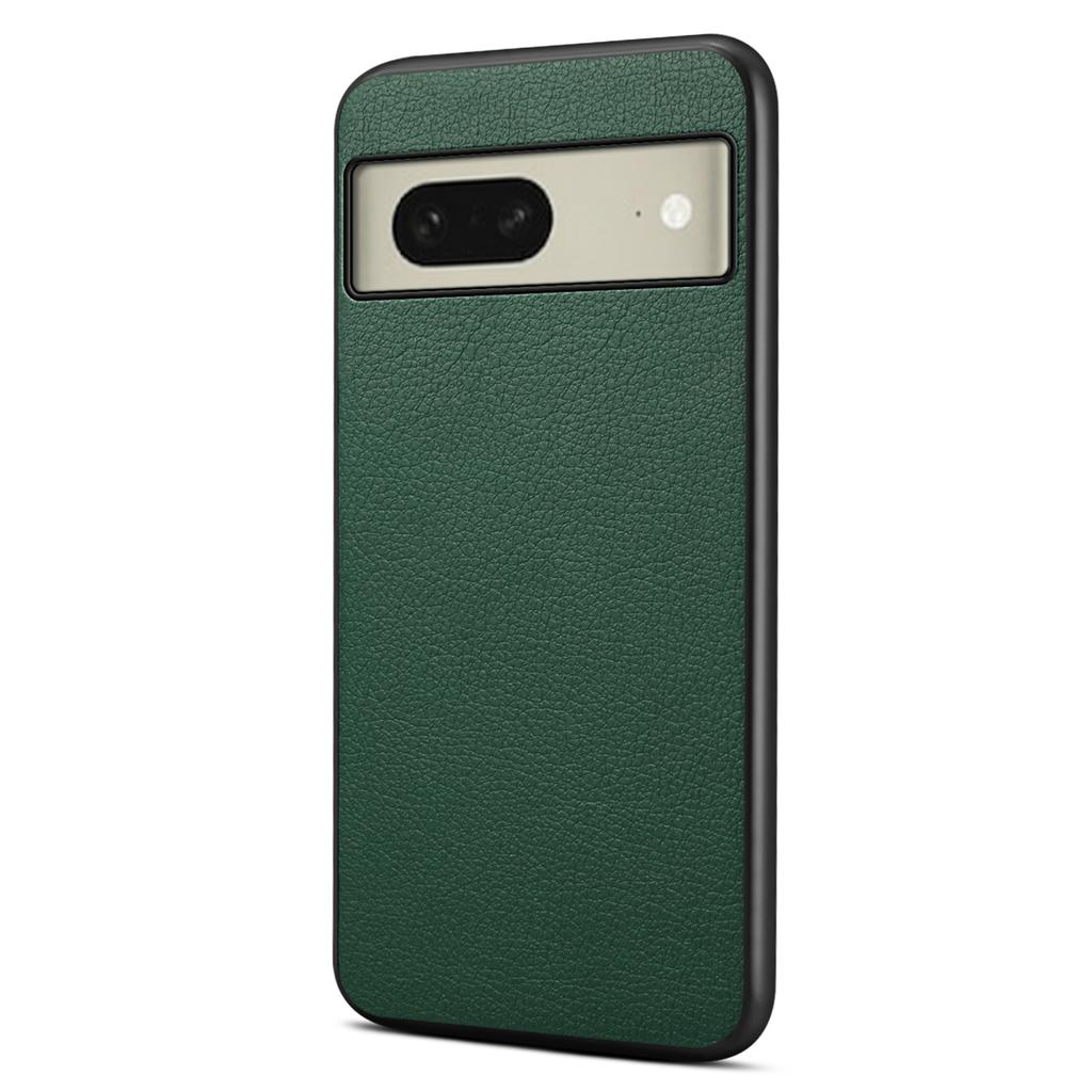 For Google Pixel 8a Case Calf Texture PU Leather Coated PC+TPU Phone Cover
