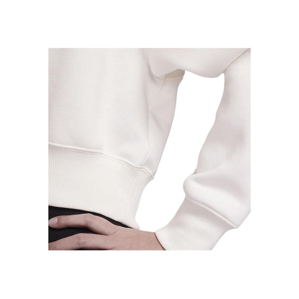 Nike Спортивная одежда Phoenix Fleece Vintage Solid Color Logo Вышитый V-образный вырез Флис Свободная короткая толстовка Женские топы Sail FN3652-133