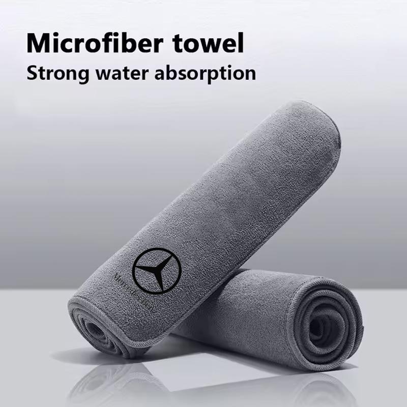 Car Double-Faced Plush Absorbent Towel Cleaning Cloth For Mercedes Benz AMG W204 W205 W211 W212 W213 W176 GLA CLA Stickers EUVWX1
