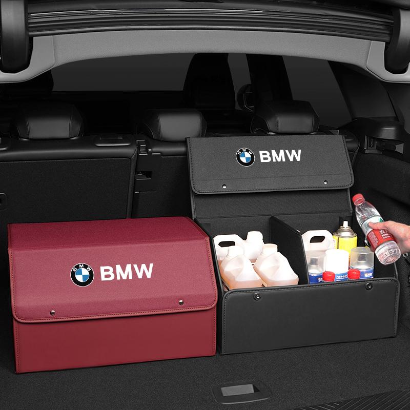BMW Car Trunk Organizer Box Large Capacity Leather Tools Storage Bag Key For X2 X6 F30 F10 F20 E60 E70 X4 X5 E36 M E91 E28 X3 X1 mkcr49