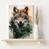 Vintage Wild Jungle Animal Deer Wolf Forest Landscape Art Posters Canvas Painting Wall Prints Picture for Living Room Home Decor No Frame