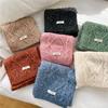 Flower Japanese Scarf Women'S Winter Warm Solid Color Wool Knitted Scarf Student Male Couple