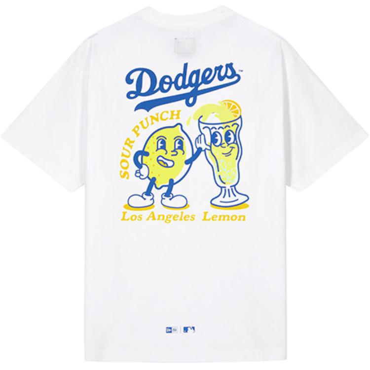 New Era SS26 MLB Los Angeles Dodgers Футболка с коротким рукавом и веселым принтом Унисекс топы 14907941