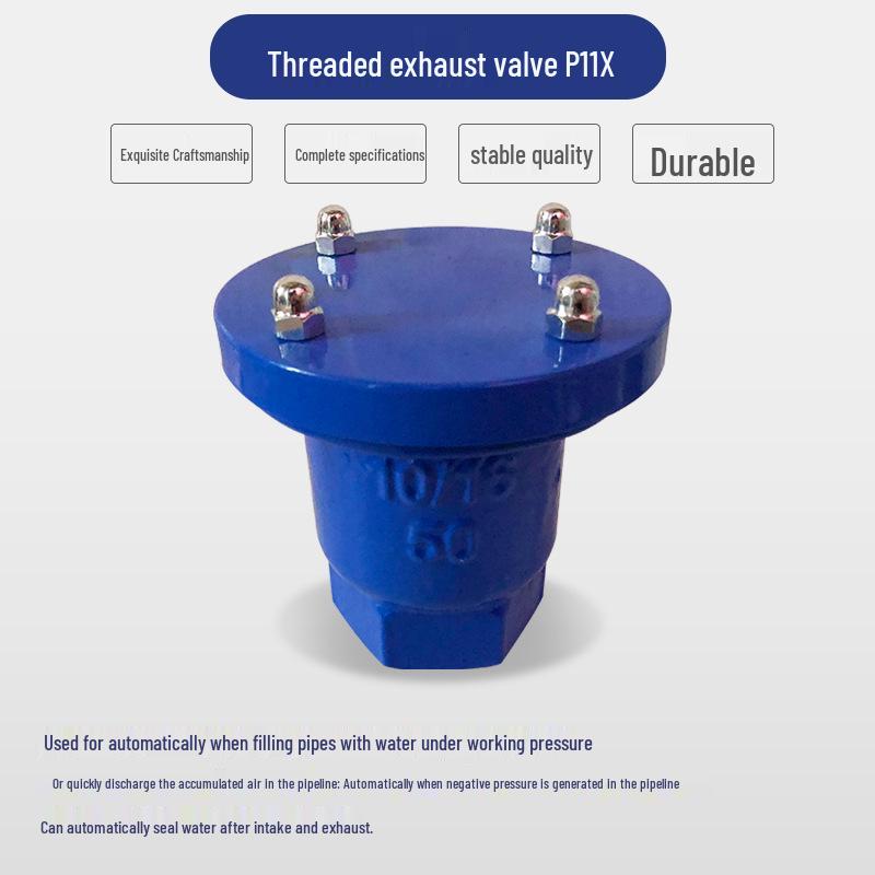 P41X Flange Exhaust Valve, P11X Quick-Threaded Tap Water Pipe, Single Port Auto Exhaust Valve