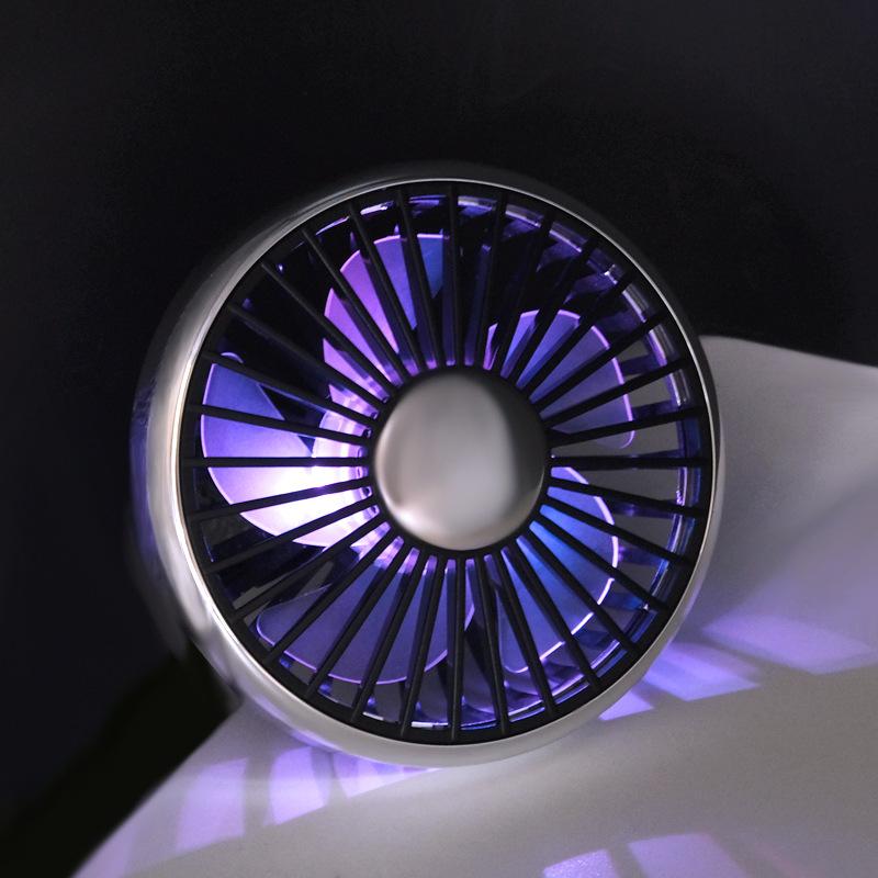 Creative Lighting Small Fan Air Outlet USB Plug-In Cooling Fan for Car 360 Rotatation 3 Speed Wind Car Airvent Fan Car Cooler