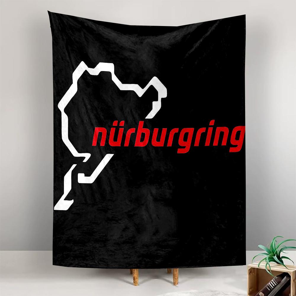 Nürburgring logo black red white design Patterned tapestry for bedroom and living room home decor