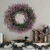 Lavender Wreaths Garland for Front Door,Easy To Clean Spring 16 Inch Outdoor Porch