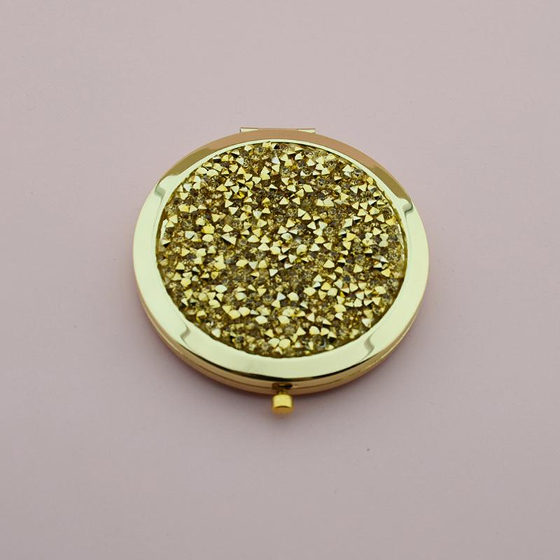 Компактное зеркало Дорожное Изысканные инструменты для макияжа Круглое Портативное Складное зеркало для макияжа Положить в карман Двустороннее зеркало
