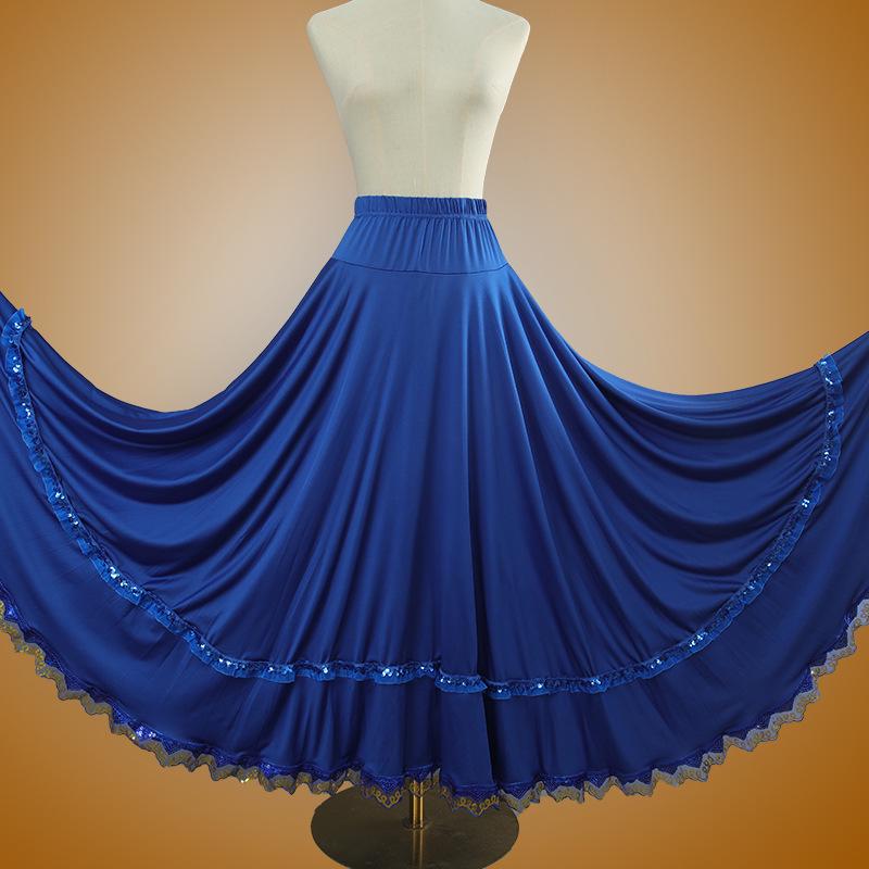 Square Dance Stage Costume: High Waist Ethnic Swing Skirt for Women (Adult, Spring/Summer)