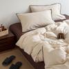 Nordic Simple Cotton Washed Cotton Bed, Pure Cotton Striped Quilt Cover Bed Sheet Mattress Bedding