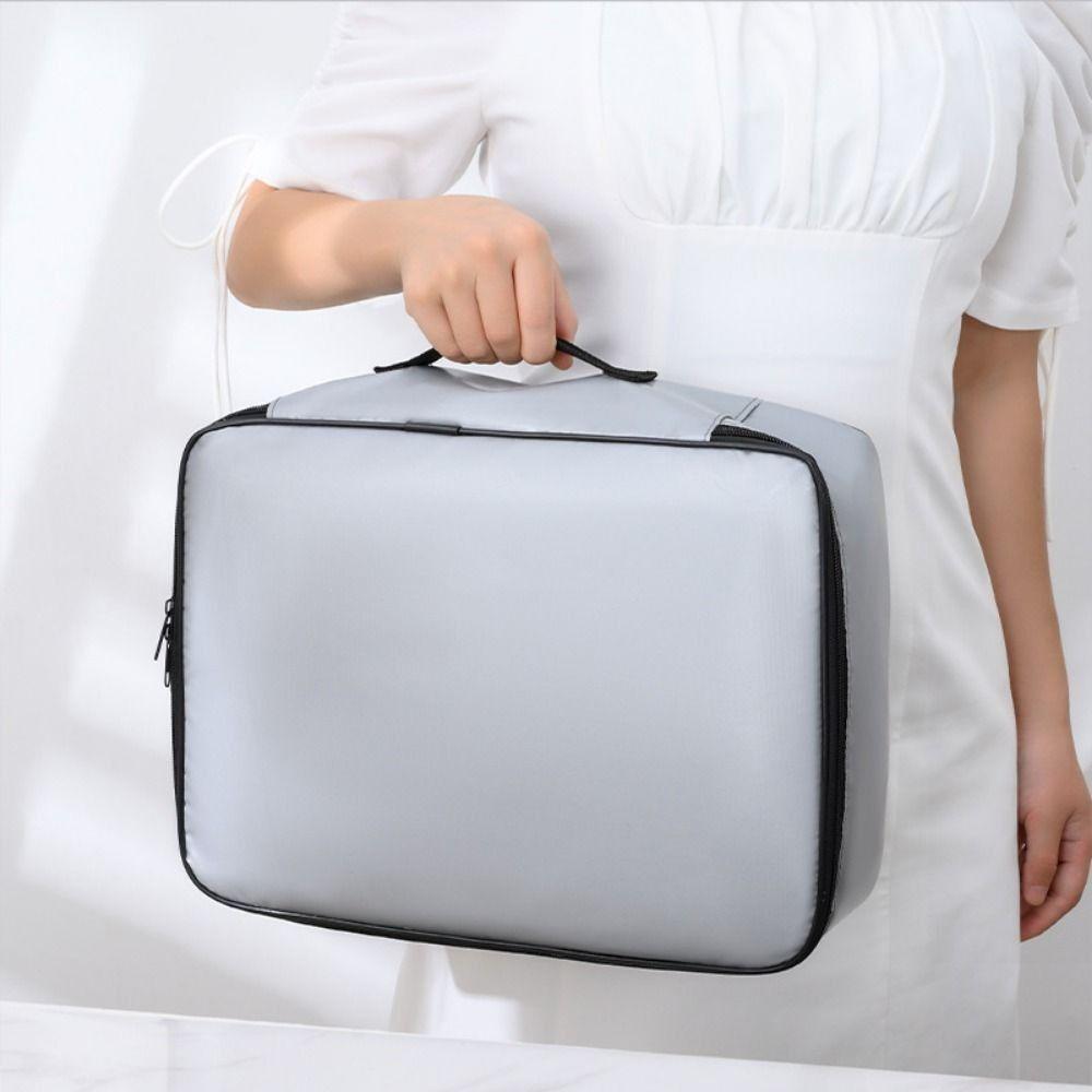 Водонепроницаемая Огнестойкая Сумка для Документов с Замком Удобная Ручка Дорожная Сумка-Архив Экономия Места Застежка-Молния