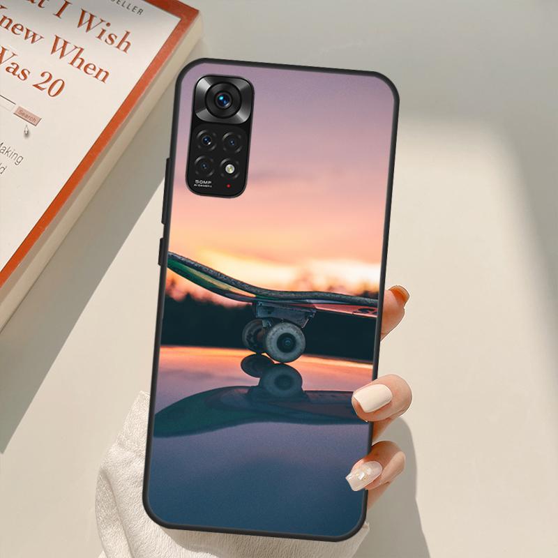 Крутой чехол-скейт для Xiaomi Redmi Note 11 10 Pro 8 9 9S 10S 11S 9A 9C 10A 10C K40 K50 Игровой чехол