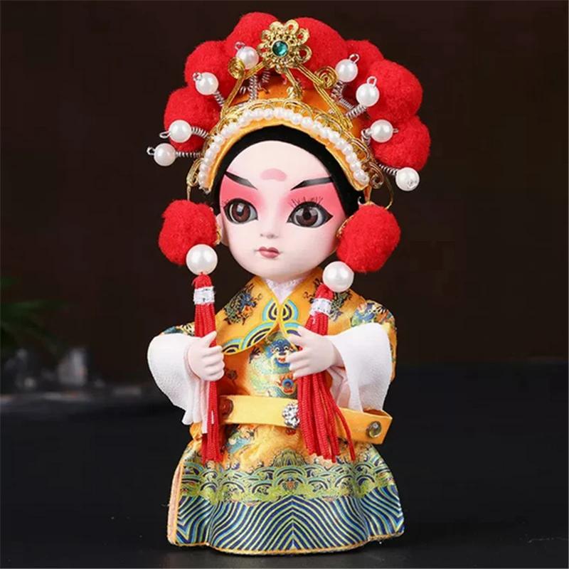 Украшение в виде персонажа китайской оперы, шелковая кукла, кукла в маске пекинской оперы, китайские подарки ручной работы, украшение магазина, кукла