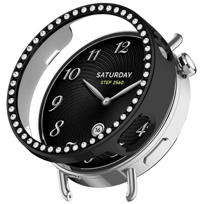 Bling PC Hollow Case for Xiaomi Mi Watch S4 41mm Smart Watch Diamond Crystal Hard Bumper for Xiaomi WatchS4 41mm Accessorie