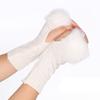 Faux Fur Knitted Fingerless Gloves Warm Touchscreen Plush Gloves New Half Finger Gloves  Women