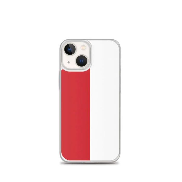 Coque iPhone - Monaco - Drapeau - Souple - Multicolore - Compatible iPhone 13 Mini