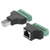 2 шт. RJ45 Female + Male RJ45 Female+ Male к клемме 8-контактный 8-контактный винтовой клеммный адаптер для CCTV цифрового DVR адаптера разъема
