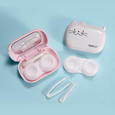 Мини Портативный Милый Кошачий Футляр Для Контактных Линз Женщин Ins Прекрасный Контейнер Для Линз Дорожный Набор Подарок Для Девочки